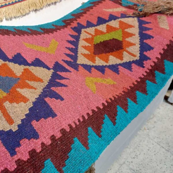 گلیم دستباف سنتی پشم کناره